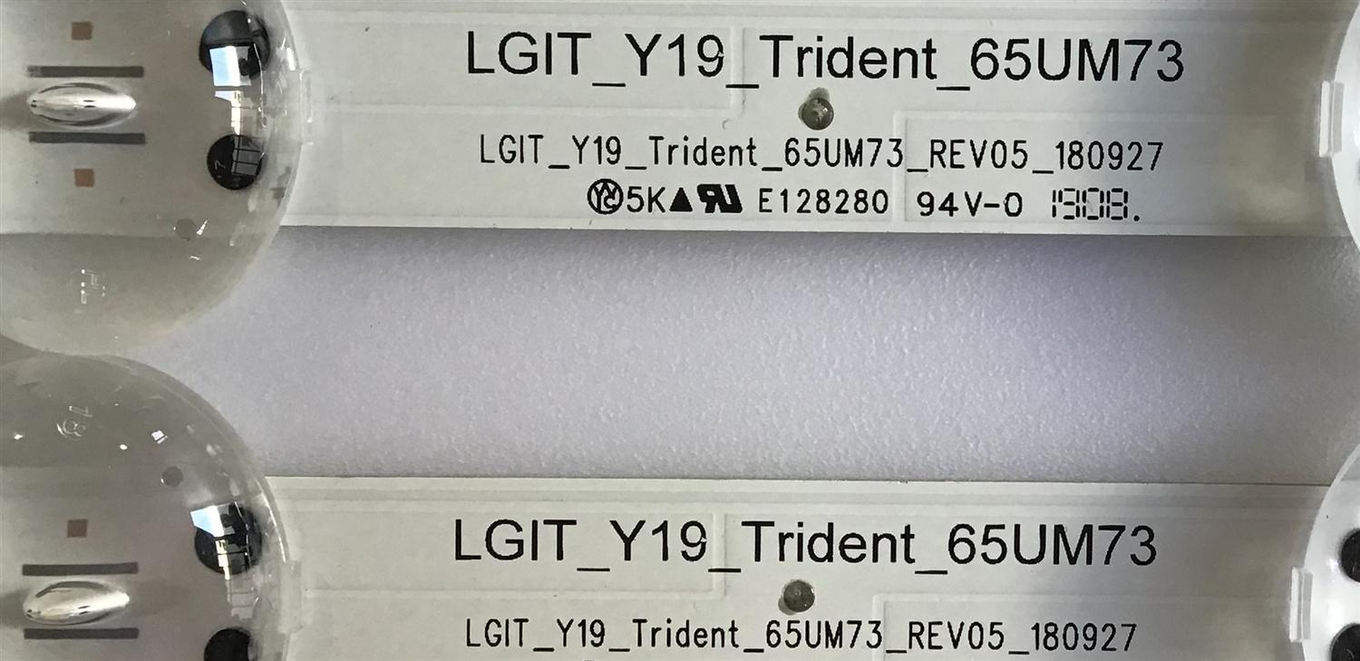 KIT DE LEDS PARA TV LG ( 5 PZ ) / EAV64592101 / LGIT_Y19_TRIDENT_65UM73 / 1A51B / PANEL NC650DQG-AAHX1 / MODELOS 65UM7300AUE / 65UM7300PUA.BUSYDOR - Imagen 4