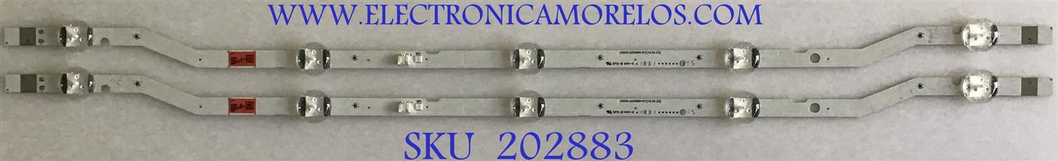 KIT DE LEDS ORIGINAL PARA TV SAMSUNG 2 PIEZAS / NUMERO DE PARTE 46575A / L1_N5K_C2H_FAM_S5(1)_R1.0_SID_100_LM41-00616A / V8DN-320SM0-R1 / LM41-00616A / PANEL CY-JN032AGLR3V / MODELO UE32N4005AW / UN32J4290AFXZX LA01