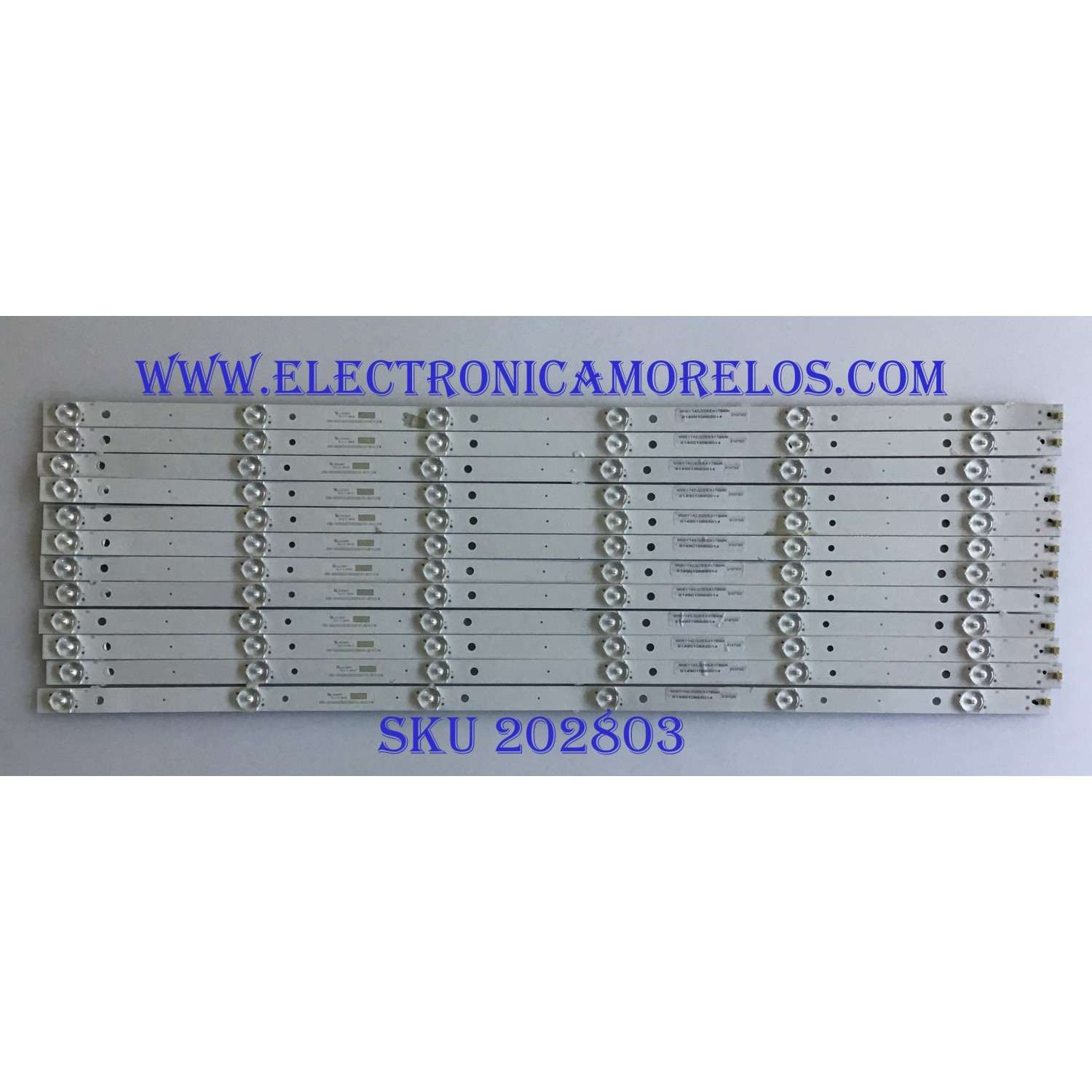 KIT DE LED'S PARA TV HAIER ( 12 PIEZAS) / 8149010665014 / CRH-K65K60030301206741 / MODELO 65UG2500