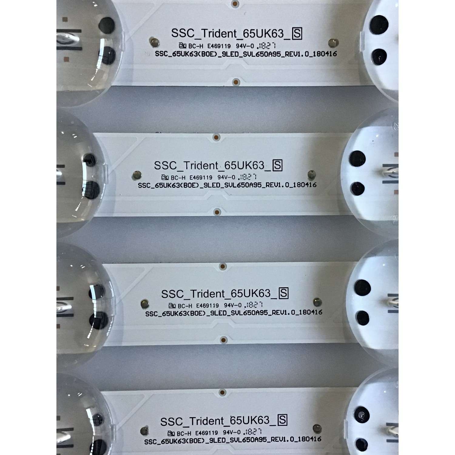 KIT DE LED'S PARA TV LG (4 PIEZAS) / EAV64013802 / SSC_65UK63(BOE)_9LED_SVL650A95_REV1.0_180416 / SSC_Trident_65UK63_S / PANEL'S NC650DQG-ABGX5 / NC650DQG-ABGXA / NC650DQG-ABGXD / MODELOS 65UK6090PUA / 65UK6300PUE / 65UM6900PUA / 65UN6950ZUA.BUSFLKR  - Imagen 3