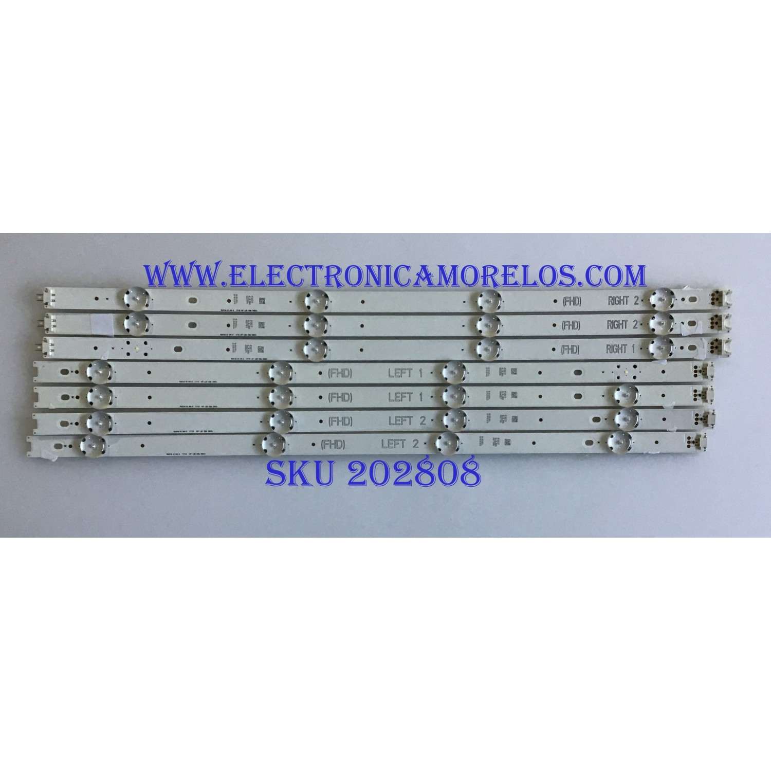 "KIT DE LED'S PARA TV LG / 6916L 2980A / 6916L 2981A / 6916L 2982A / 6916L 2983A / PANEL LC490DUE (FJ)(A1) / MODELO 49LJ510M / NOTA IMPORTANTE : KIT CUENTA ORIGINALMENTE 8 PIEZAS ((INCOMPLETO 7 PIEZAS))	"