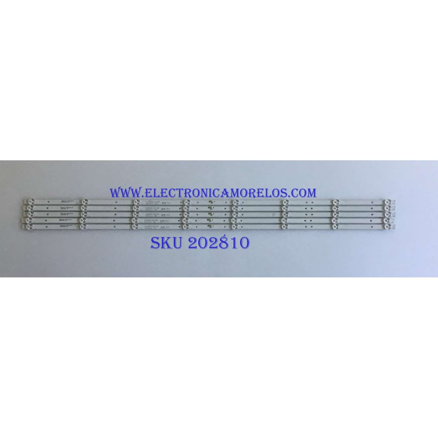 KIT DE LED'S PARA TV RCA (5 PIEZAS) / DLED50SMD 5X8 0001 / 50201008 / MODELO RNSMU5036-B / 96 CM / 