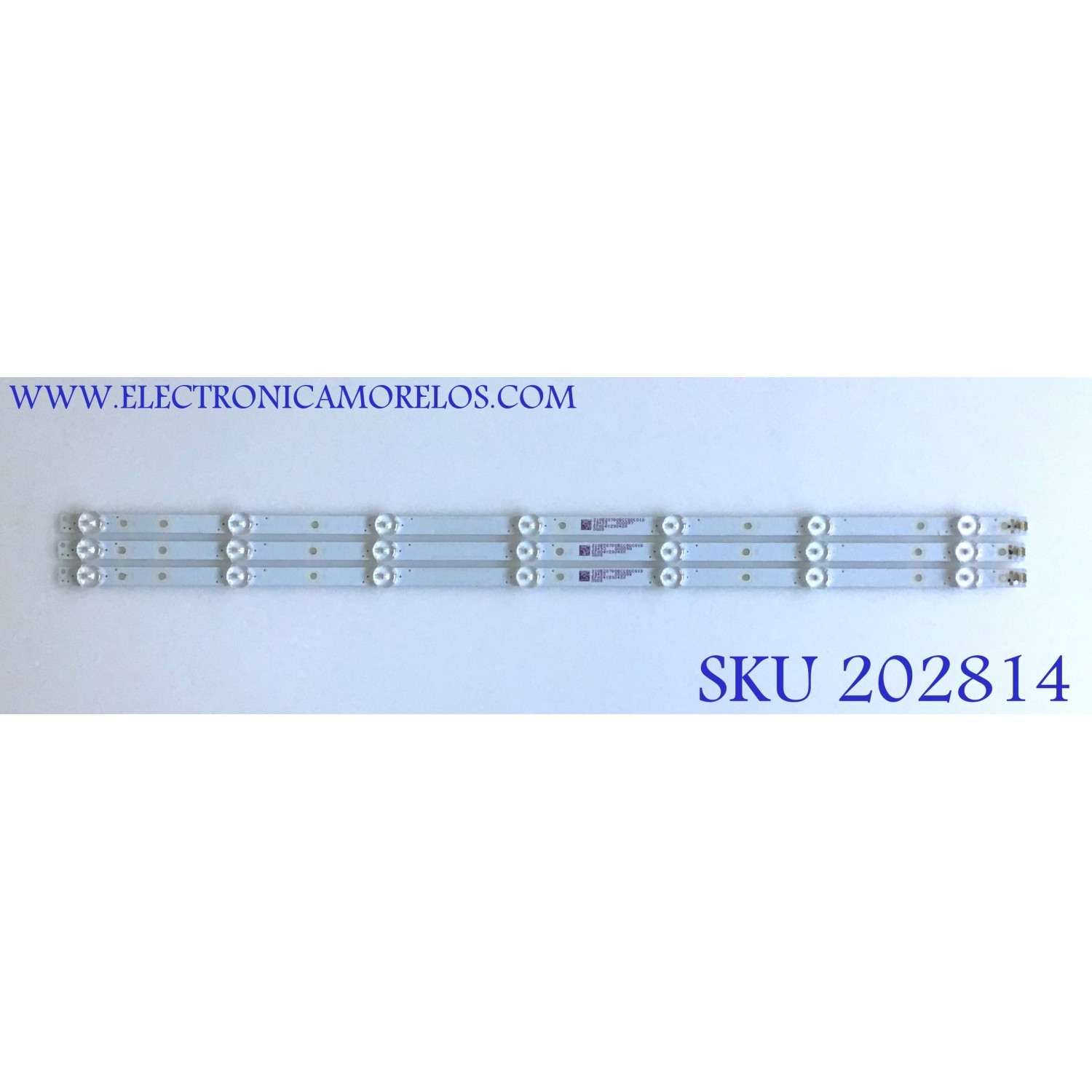 KIT DE LED'S PARA TV VIZIO (3 PIEZAS) / GJ-2K18-VIZIO-320-D307-V2 / 210BZ07D0BCC8DC01D / PANEL TPT320B5-FHBN0.K / MODELO D32F-F1 LTMWVMKU