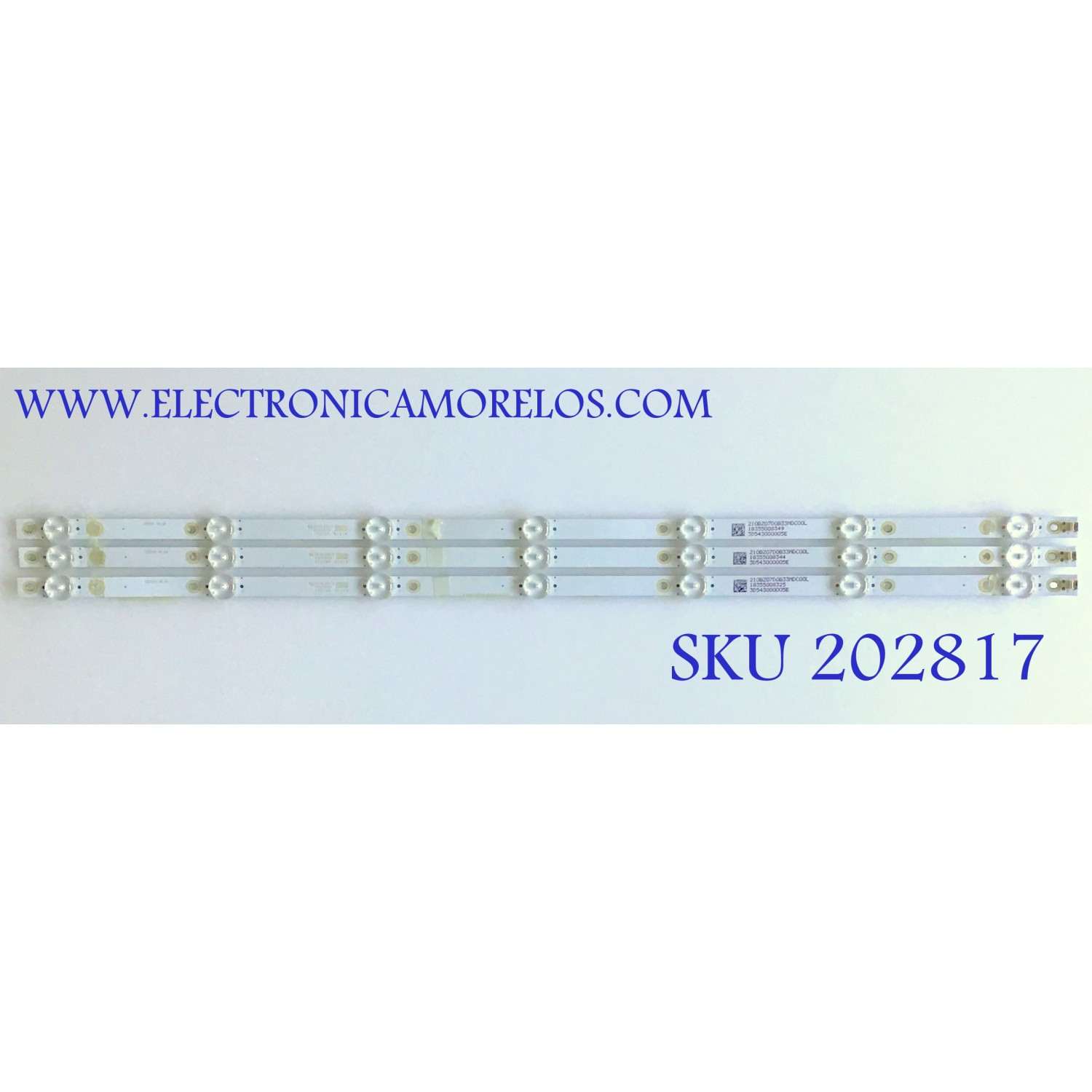 KIT DE LED'S PARA TV INSIGNIA (3 PIEZAS) / LB32115 / 210BZ07D0B33MDC00L / LB32115 V0_00 / PANEL TPT315B5-1A058.L REV:S28L / MODELO NS-32DF310NA19
