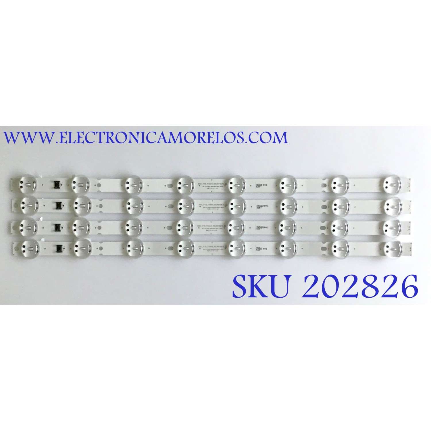 KIT DE LED'S PARA TV LG (4 PIEZAS) / EAV64592001 / SSC Y19 TRIDENT 55UM73 y 75 REV01 180703 / LGD 550Y5 / PANEL HC550DQG-SLXL3-9141 / MODELOS 55UM7300AUE / 55UM7300PUA BUSYDOR / 55UM7300PUA AUSYDJR