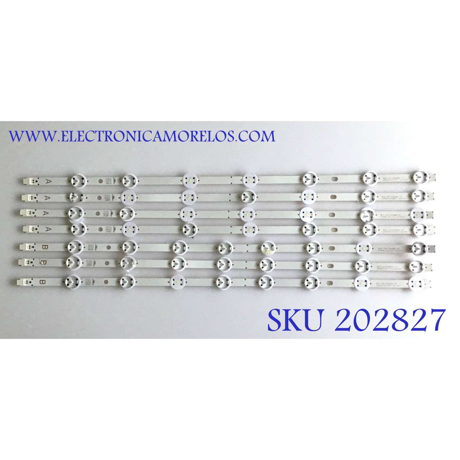 KIT DE LED'S PARA TV CHRISTIE (7 PIEZAS) / SVV550AK7_UHD_7LED_B / 30091570 / 30091571 / PANEL VDS550QNDL-2D-U11-VEL / MODELO UHD551-L
