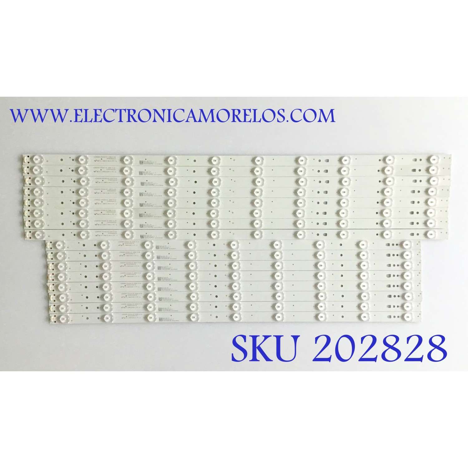 KIT DE LED'S PARA TV JVC (16 PIEZAS) / 30365009219 / LED65D9-ZC21AG-01 / 65000M06 / PANEL LSC650FN04 / MODELO LT-65MA877
