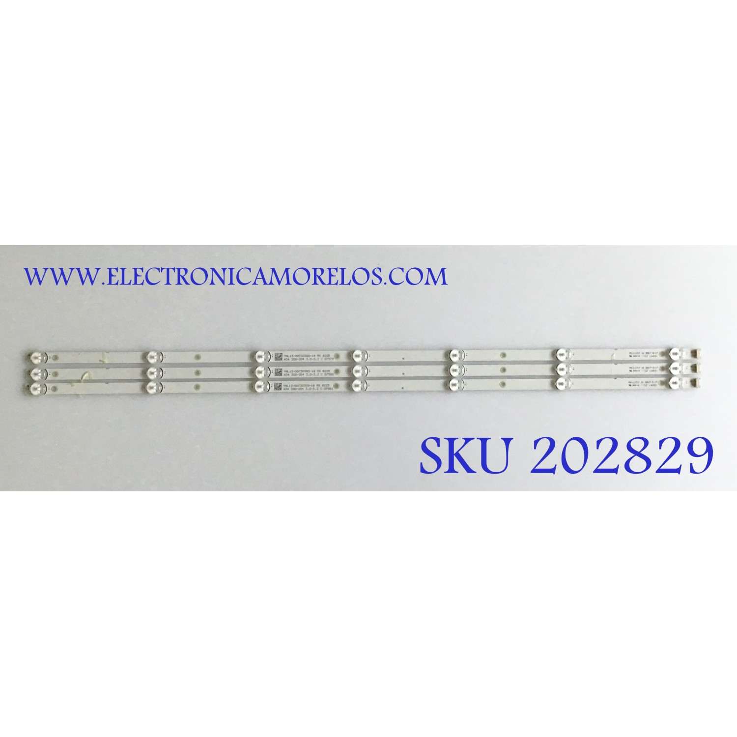 KIT DE LED'S PARA TV KEYSMART (3 PIEZAS) / YAL13-00730300-18 / MS-L1717 / PANEL V400HJ6-PE1.REV C3 / MODELO KEY40L 4880 4M