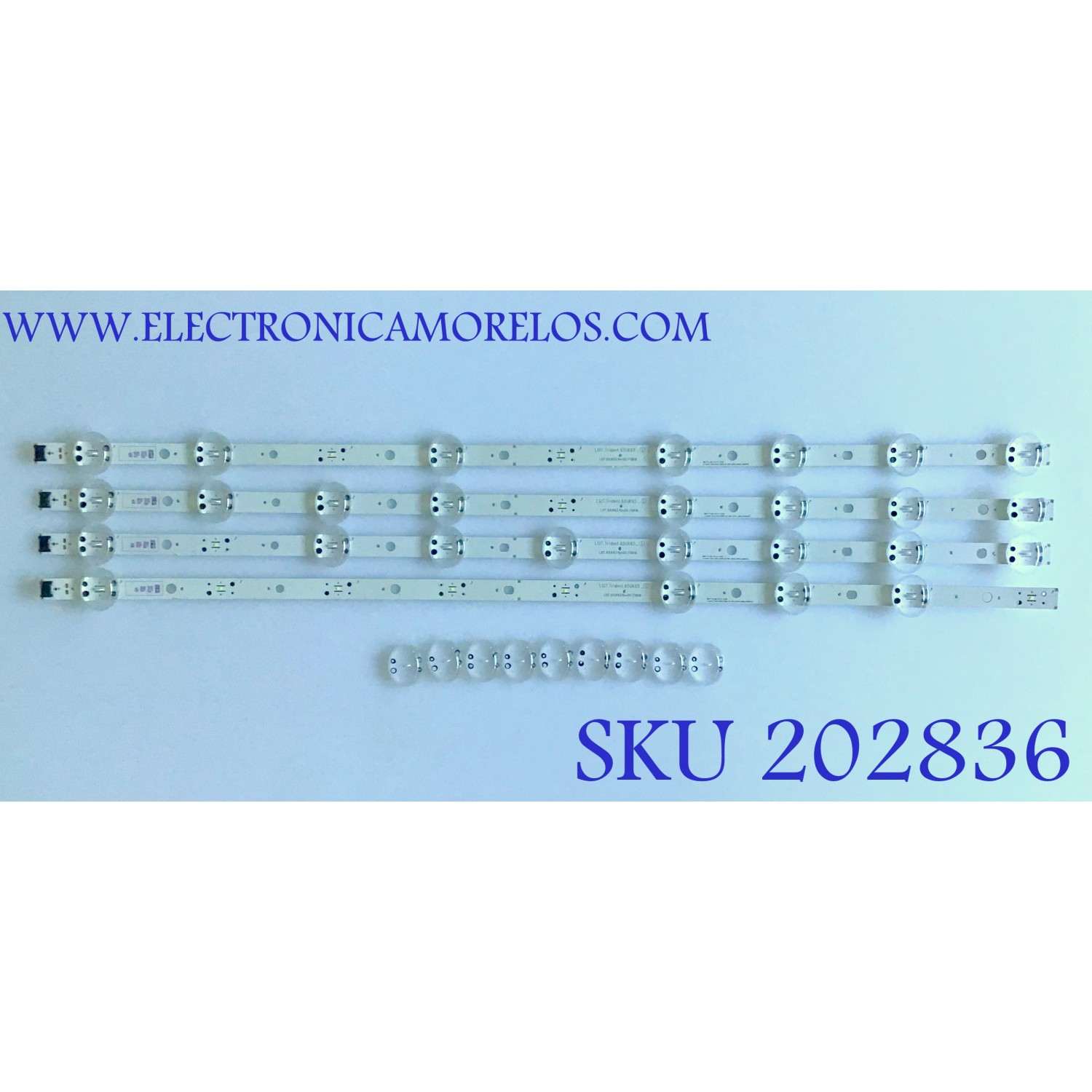 KIT DE LED'S PARA TV LG (4 PIEZAS) / EAV63993003 / 65UK63 / LGIT.TRIDENT.65UK65 / 3PCM00797A / PANEL NC650DQG-AAGX1 / MODELO 65UK6090PUA BUSVLOR / 73 CM /