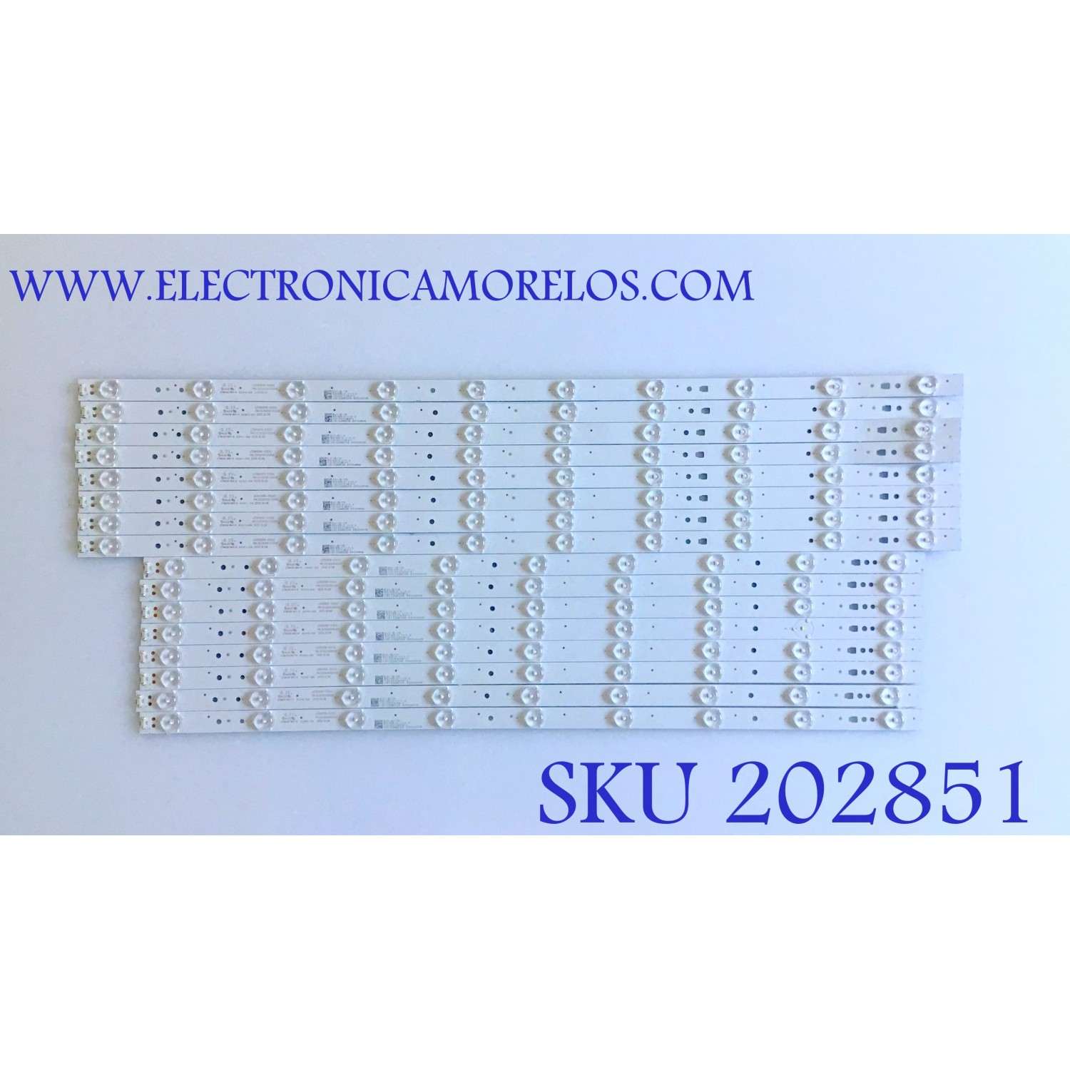 KIT DE LED'S PARA TV JVC (16 PIEZAS) / 30365009205 / 30365009206 / LED65D9-03(A) / 65000M05 / MODELO LT65MA877