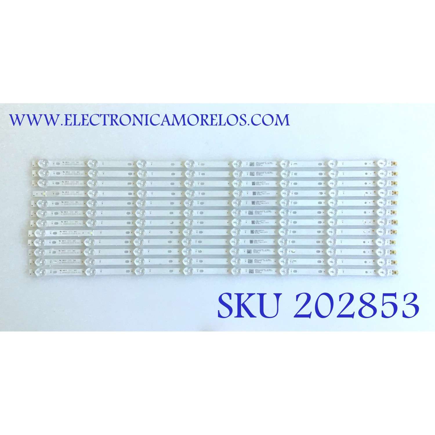 KIT DE LED'S PARA TV RCA (12 PIEZAS) / JL.D60081235-031AS-M_V01 / AE0110475 / PANEL JE601R3HB3L / MODELO RTU6050