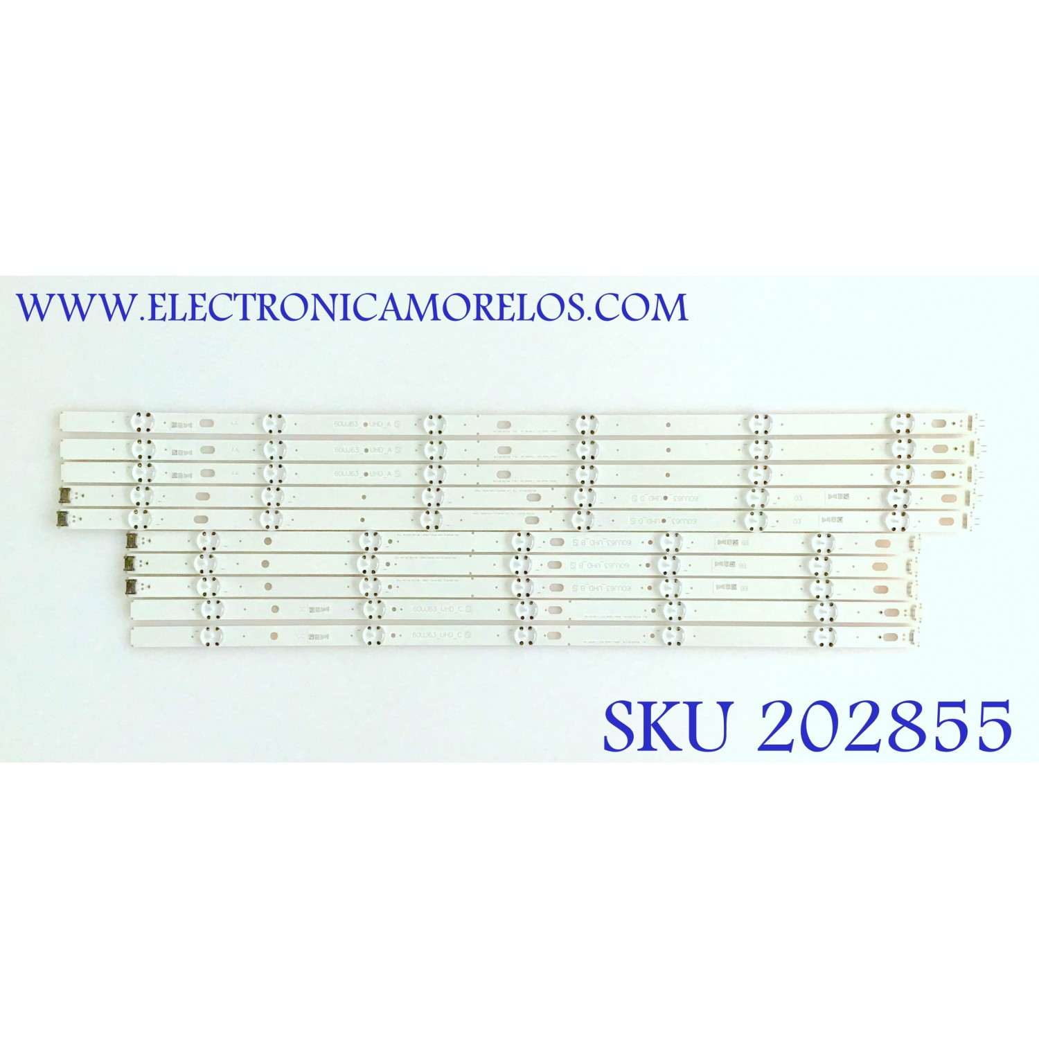 KIT DE LED'S PARA TV LG (10 PIEZAS) / EAV64053901 / EAV64054001 / EAV63994101 / SSC_60uj63_A_11LED_REV00_170828 / 60UJ63_UHD_A / 60UJ63_UHD_B / 60UJ63_UHD_C / 60UJ63_UHD_D / MODELOS 65UK6200PUA / 60UJ6050-UA BUSYLOR