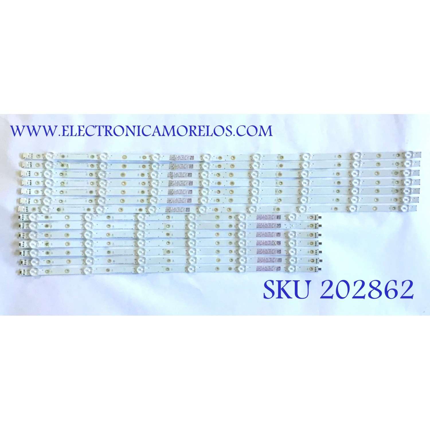 KIT DE LED'S PARA TV VIZIO (14 PIEZAS) / LBM650M0601 / LBM650M0701 / LBM650M0701&amp;0101-HR-1(0)(L) / LBM650M0601-HS-1(0)(R) / PANEL TPT650J1-QUBN90.K / MODELO E65-F1 LTMUWVLU