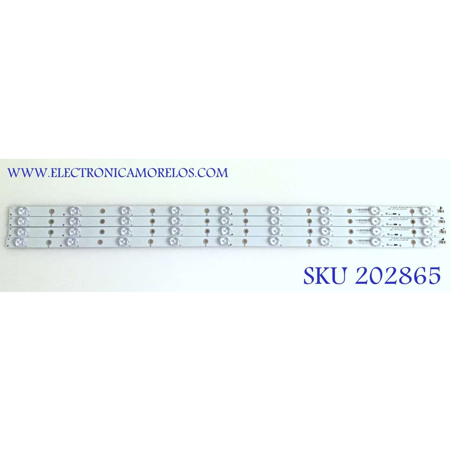 KIT DE LED'S PARA TV VIZIO (4 PIEZAS) / GJ-DLEDII / P5-390-D409-V6 / CEM3-09 / U-PJLBC67F4 / PANEL TPT390J1-HVN04 Rev S000Q / MODELOS E390-B1E LTFWPSDQ / E390-B1E LTTWPSDQ