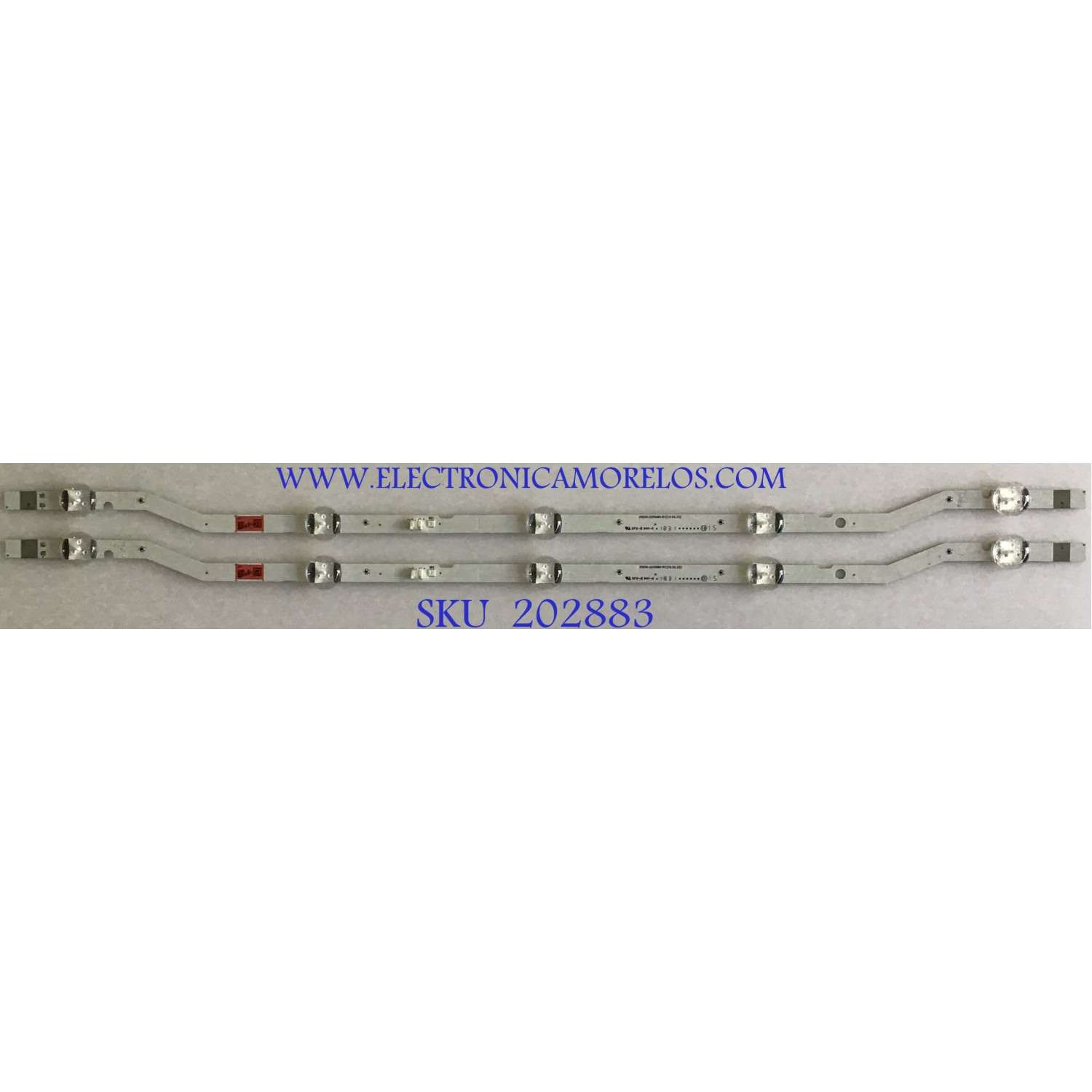 KIT DE LEDS ORIGINAL PARA TV SAMSUNG 2 PIEZAS / NUMERO DE PARTE 46575A / L1_N5K_C2H_FAM_S5(1)_R1.0_SID_100_LM41-00616A / V8DN-320SM0-R1 / LM41-00616A / PANEL CY-JN032AGLR3V / MODELO UE32N4005AW / UN32J4290AFXZX LA01