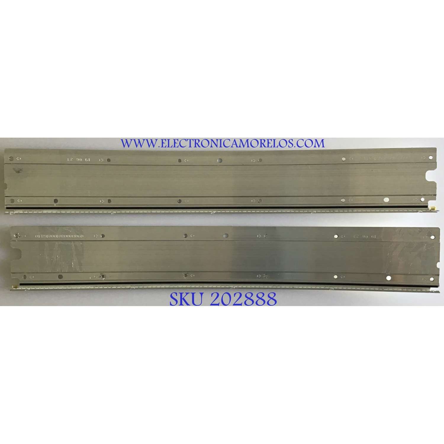 KIT DE LED'S PARA MONITOR AOC ( 2 PIEZAS ) / UK246B3 / Q90B00080200016840 / E19AA0136 / F19AA0137 / PANEL TPM490YP02 REV.301B-A / MODELO AG493UCX / 60 CM X 10 CM /