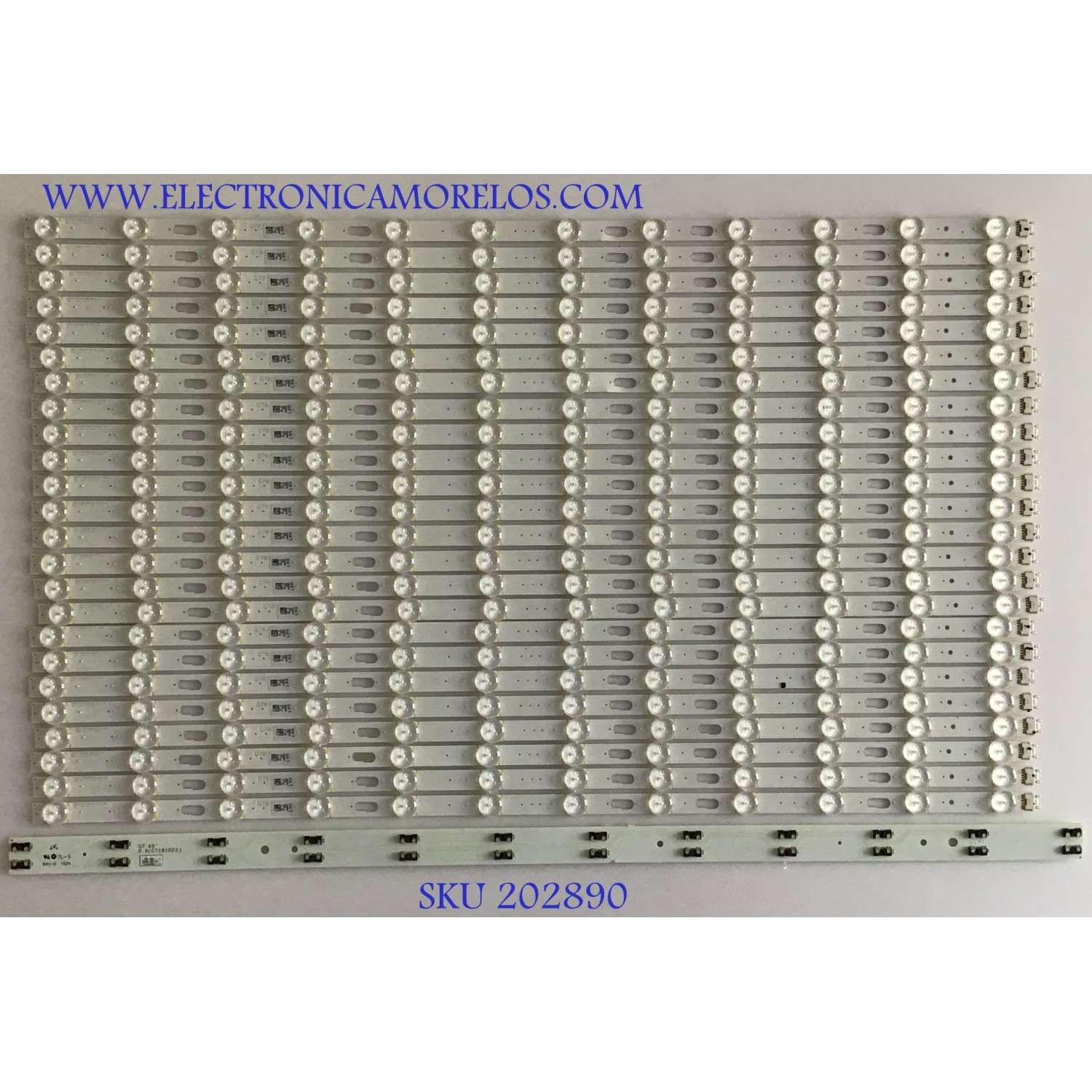 KIT DE LED'S PARA TV SAMSUNG QLED (24 PIEZAS) / NUMERO DE PARTE BN96-48090A / V9Q7-650SM0-R0 / 48090A / Q70-65S-12EA / LM41-00764A / PANEL'S CY-TR065FLLV3H / CY-TR065FLLVAH / DISPLAY LSF650FF12-P01 / MODELOS QN65Q70 / QN65Q7D / MAS MODELOS EN DESCRIPCIÓN