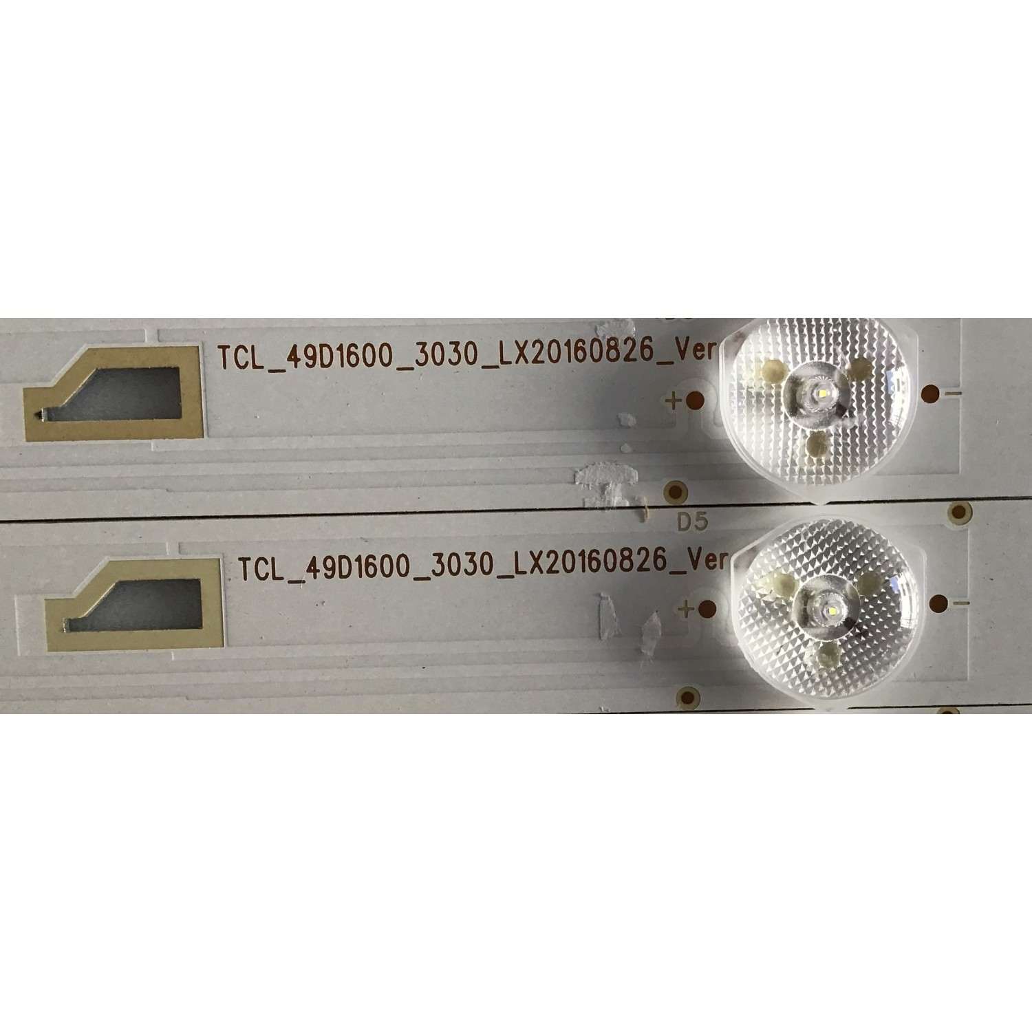 KIT DE LED'S PARA TV HITACHI ((8 PIEZAS)) / NUMERO DE PARTE 49D1600 / LX20160826 / TCL_49D1600_3030_LX20160826_VER.2 / 4C-LB490T-YH6 / 061017-2Z582 / PANEL LVF490LGDX E1 / MODELO 49E30 - Imagen 4