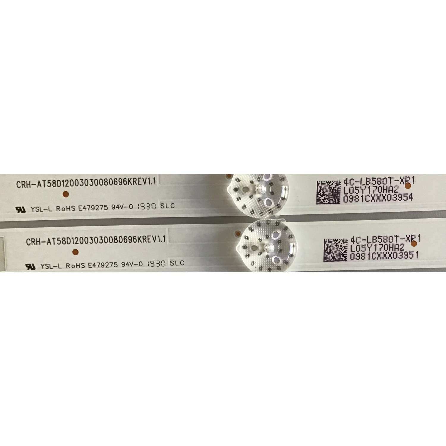 KIT DE LED'S PARA TV PIONEER / JVC ((8 PIEZAS)) / NUMERO DE PARTE CRH-AT58D12003030080696KREV1.1 / 4C-LB580T-XR1 / E479275 / PANEL LVU580CHDX / DISPLAY CV580U1-T01 / MODELOS SI58UR / PLE-58S09UHD - Imagen 3