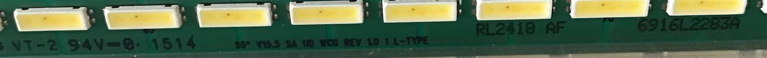 LED PARA TV LG / 6916L-2284A / 6916L-2283A / 6922L-0160A / PANEL LC550EQE (PH)(F2) / MODELO 55UF8600-UF - Imagen 4