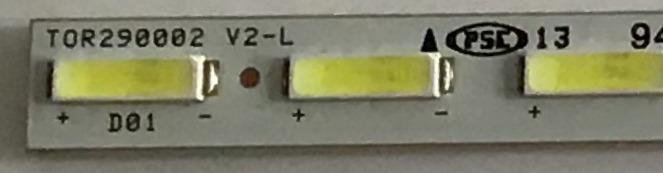 KIT DE LEDS PARA TV HITACHI (2PIEZAS) / TOR290002 V2-L / CEM876A  / LED_BAR_R / PANEL V29BJ1PE1LED / MODELO LE29H307 - Imagen 3