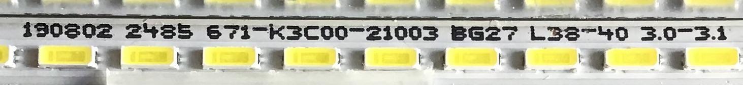 LED PARA MONITOR VIOTEK (1 PIEZA) / D0J.E320.10053-240MA-48V-B01 / 190802 / 671-K3C00-21004 / 671-K3C00-21003 / PANEL LSM315HP03-G03 / MODELO NB32CB - Imagen 2