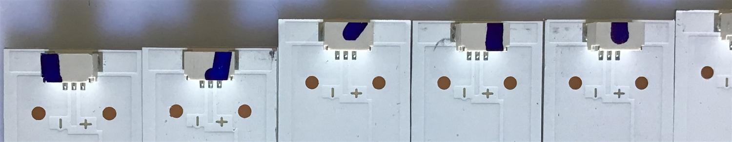 KIT DE LED'S PARA TV HITACHI (9 PIEZAS) / 4C-LB550T-XR5 / CRH-AT55D1800303009046B2REV1.0I / FZD-03E348124 / M01Y162JA5 / PANEL LVF550CSDX / MODELO 55E31 - Imagen 2