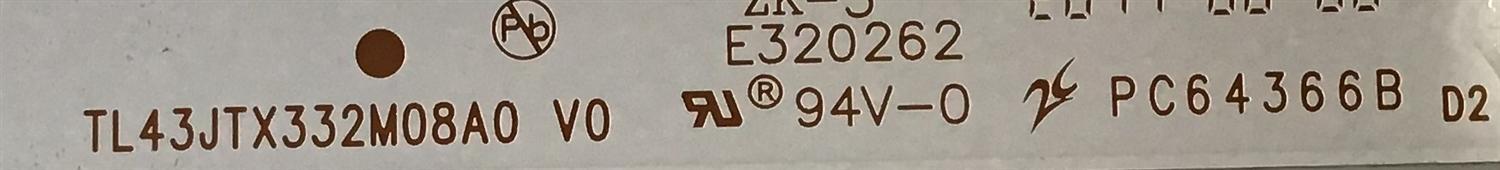 KIT DE LED'S PARA TV HKPRO ((3 PIEZAS)) / NUMERO DE PARTE TL43JTX332M08A0 V0 / PC64366B / 035-430-3030-A / E320262 / PANEL LVF430CSD0 E1 V54 / MODELO HKP43F16 - Imagen 2