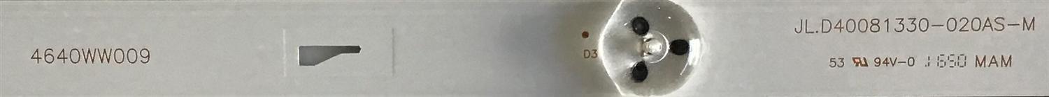 KIT DE LED'S PARA TV KELLEY (3 PIEZAS) / JL.D40081330-020AS-M / 4640WW009 / 17AD630 / PANEL LVF400PDE E1 V12 - Imagen 2