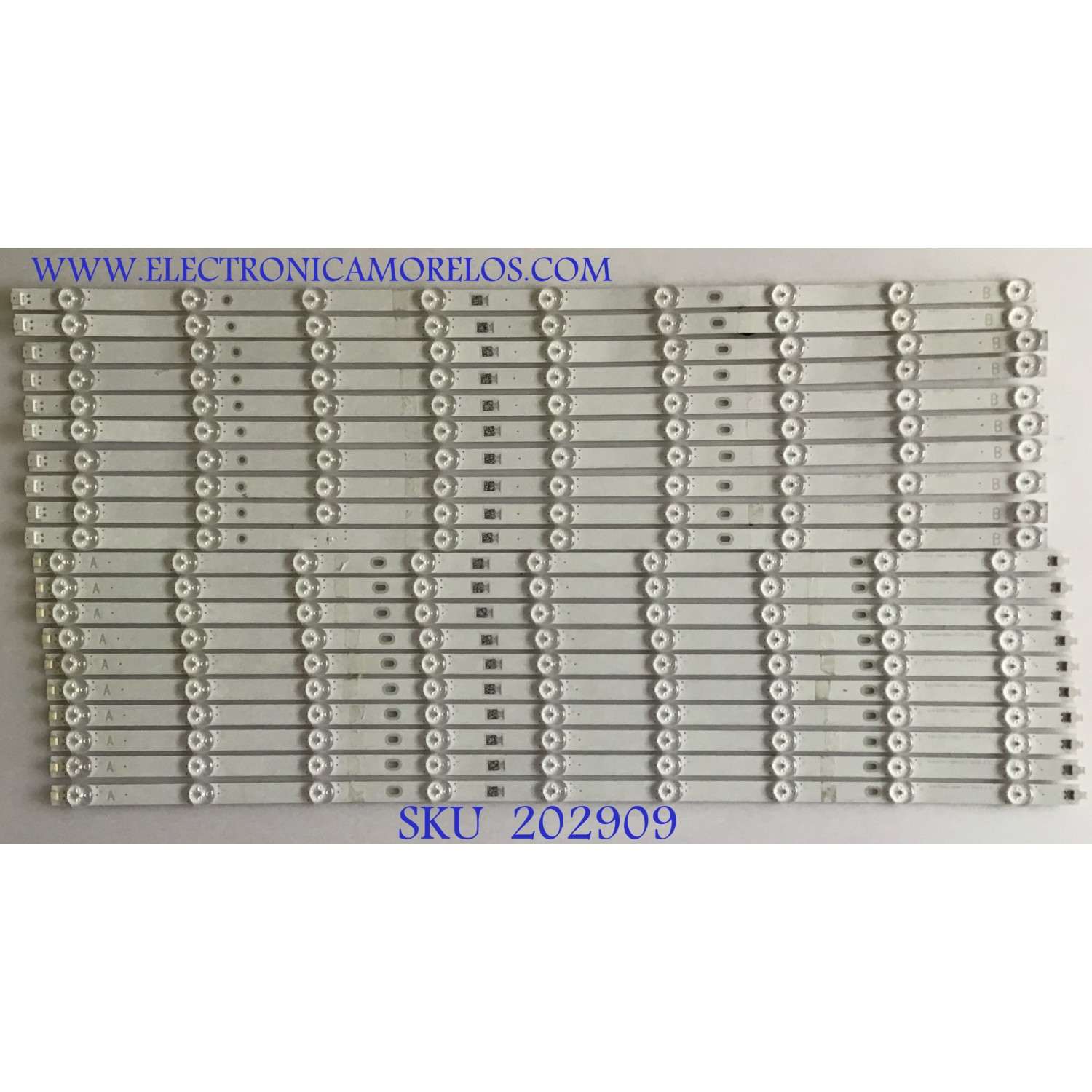 KIT DE LED'S PARA TV VIZIO (20 PIEZAS)(AZULES)  / NUMERO DE PARTE LB6507N V1_02 (10 PIEZAS) / LB6507N V0_02 (10 PIEZAS) / 09810108DH02 / 09810108DH04 / 09810108 / PANEL TPT650UA-QVN07.U REV:S900C / MODELOS M657-G0 / M658-G1 / M658-G1 LTCWYHMV