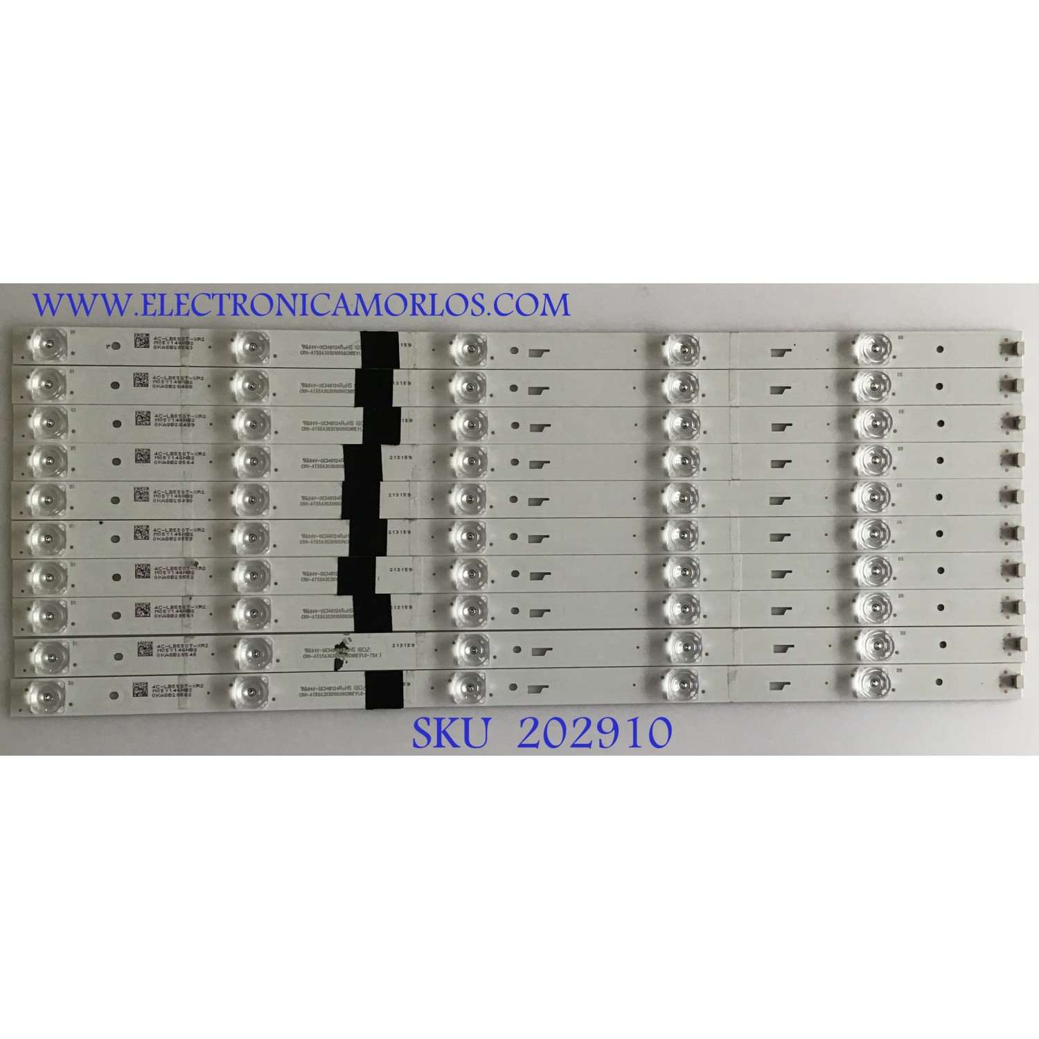 KIT DE LED'S PARA TV PIONEER (10 PIEZAS) / 4C-LB550T-XR2 / CRH-AT55A303010056CNREV1.0 / AT55A303010056CN / M05Y146HB2 / PANEL LC550EY (SK)(M3) / LVU550LGDX /  MODELO 55S08UHD