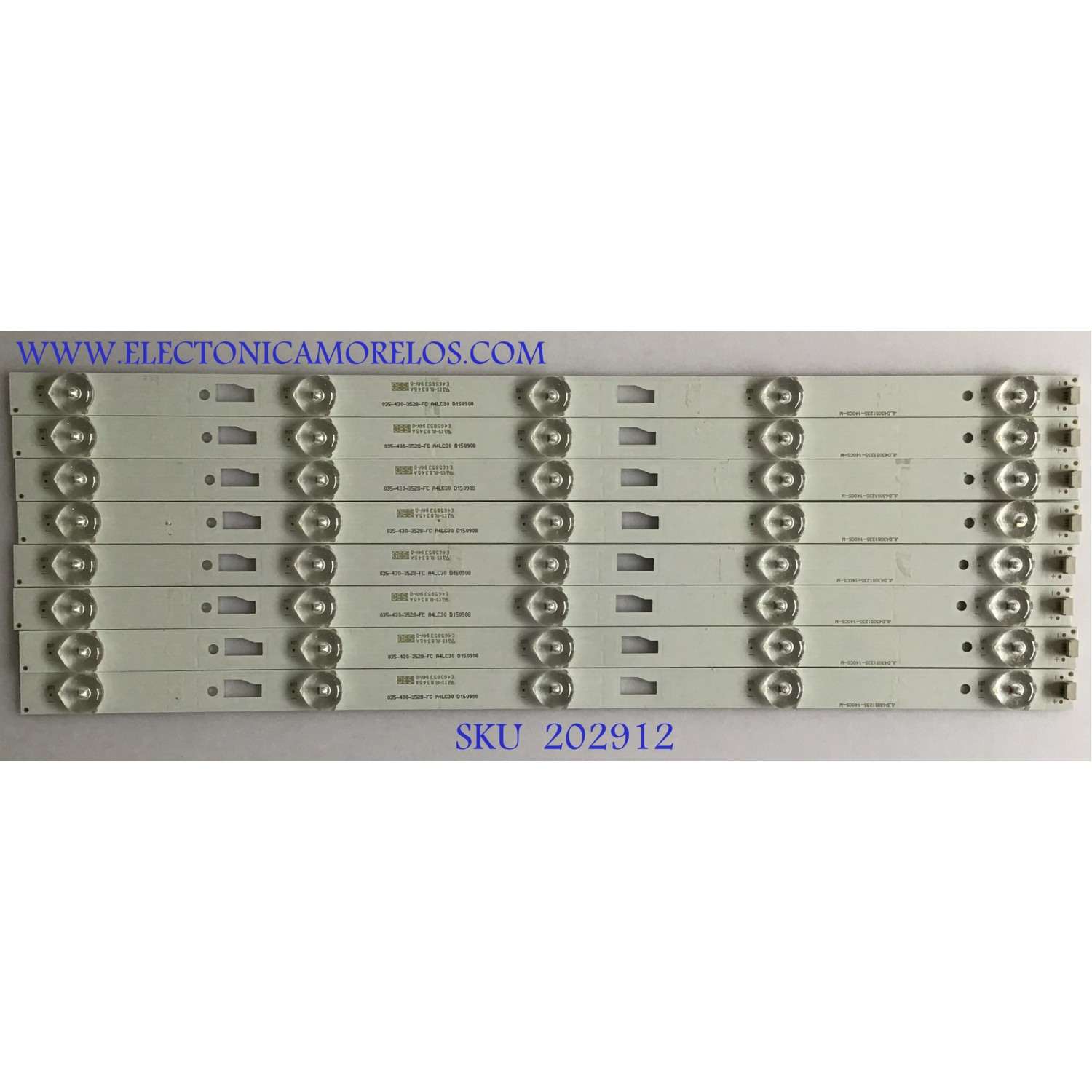 KIT DE LED'S PARA TV HITACHI / 035-430-3528-FC / JL.43051235-140CS-M / PANEL LVF430LGDX E1 V2 / MODELO LE43M109