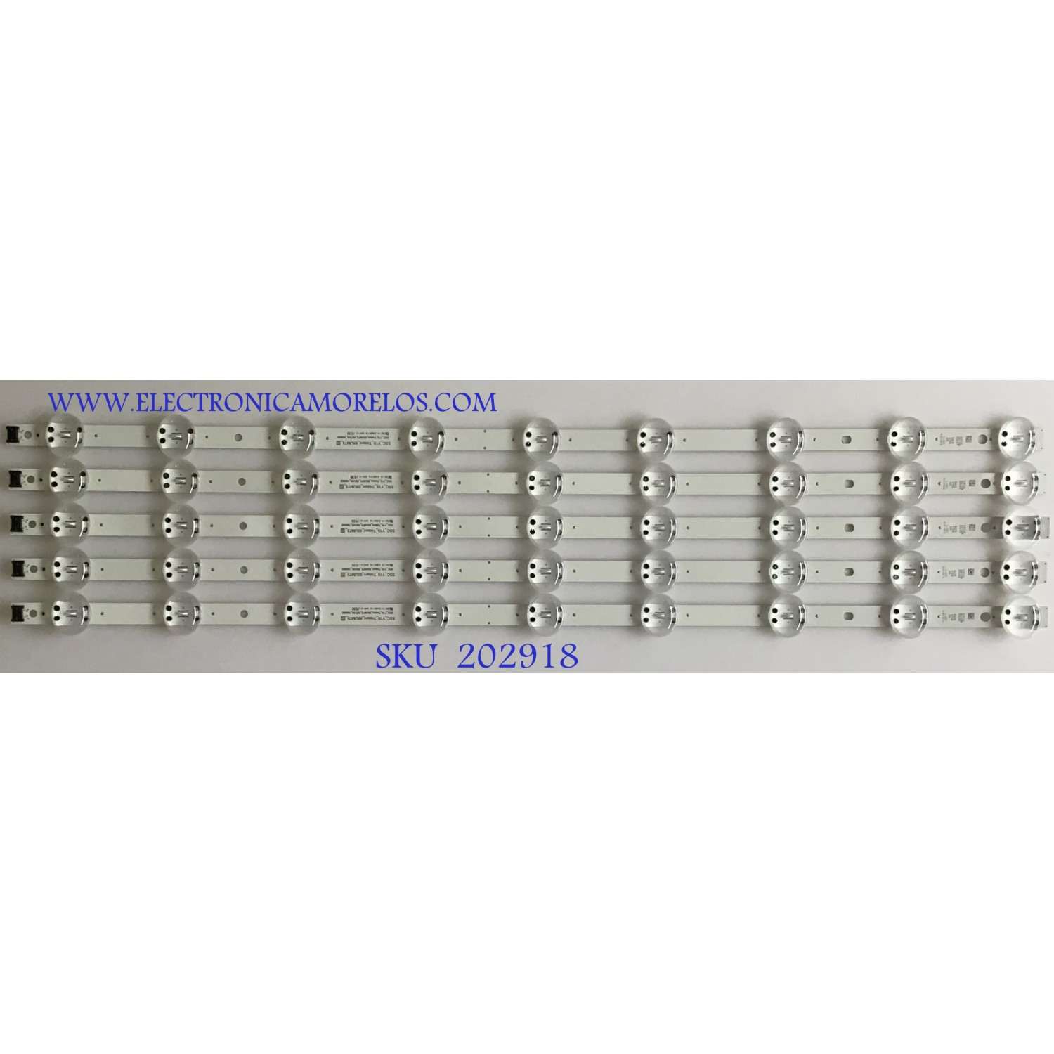 KIT DE LED'S PARA TV LG (5 PIEZAS) / EAV64755201 / SSC_Y19_TRIDENT_65UM73 / 21V3B / PANEL NC650DQG-AAHX3 / MODELO 65UM7300AUE 71.3 CM
