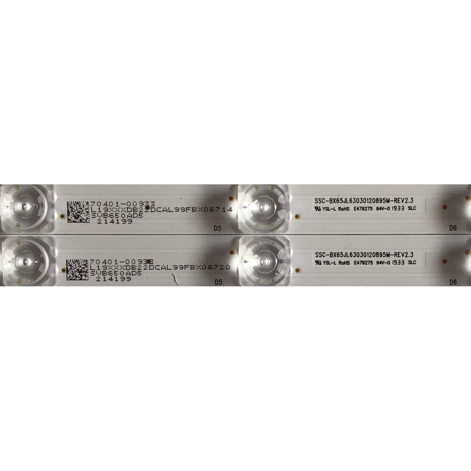 KIT DE LED'S PARA TV VIZIO (12 PIEZAS) NUMERO DE PARTE BX65JL63030120895M / SSC-BX65JL63030120895M-REV2.3 / SVB650AD5 / PANEL BOEI650WQ1_H / MODELOS M656-G4 / M656-H4 / M656-H4 LBPFB6KW      - Imagen 2