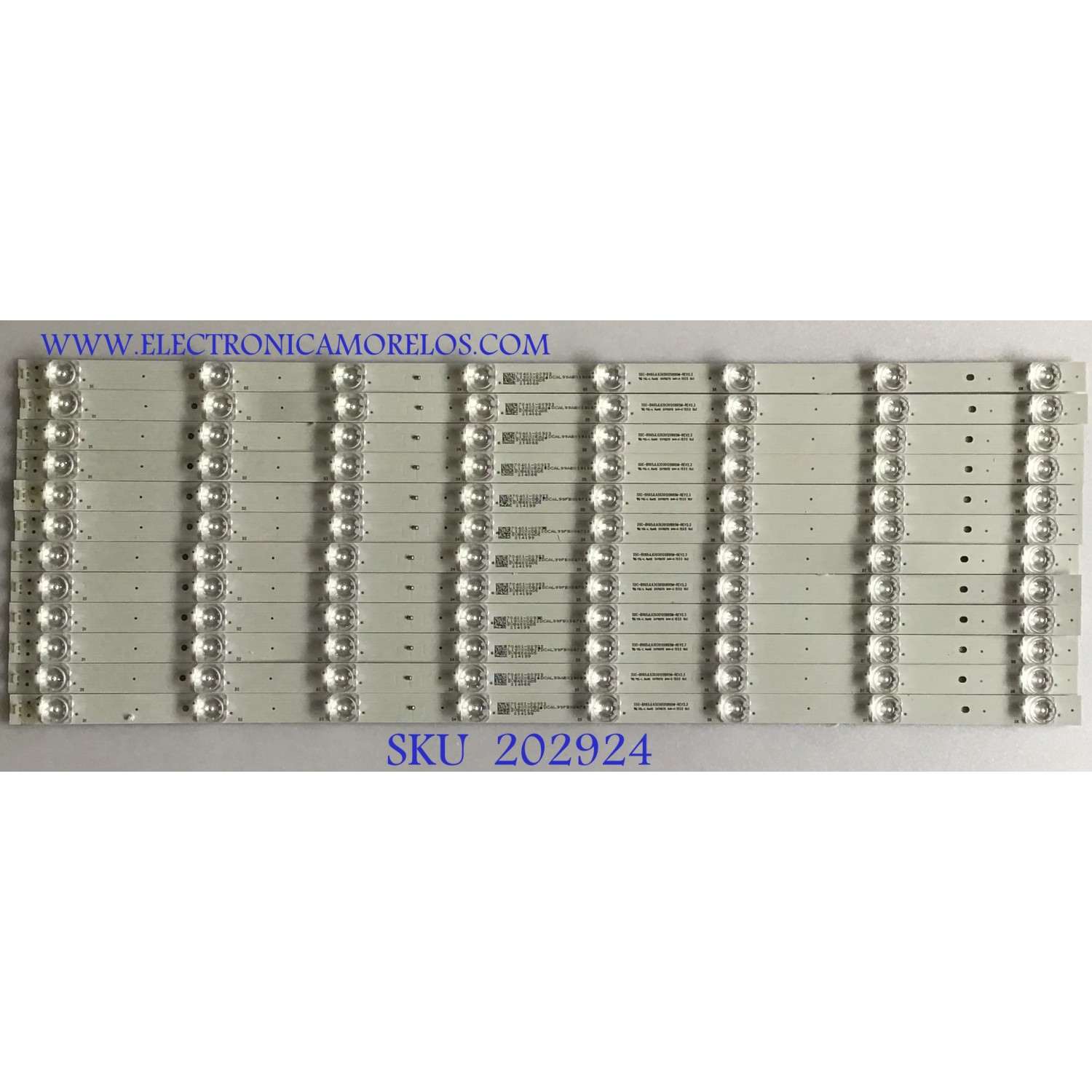 KIT DE LED'S PARA TV VIZIO (12 PIEZAS) NUMERO DE PARTE BX65JL63030120895M / SSC-BX65JL63030120895M-REV2.3 / SVB650AD5 / PANEL BOEI650WQ1_H / MODELOS M656-G4 / M656-H4 / M656-H4 LBPFB6KW     