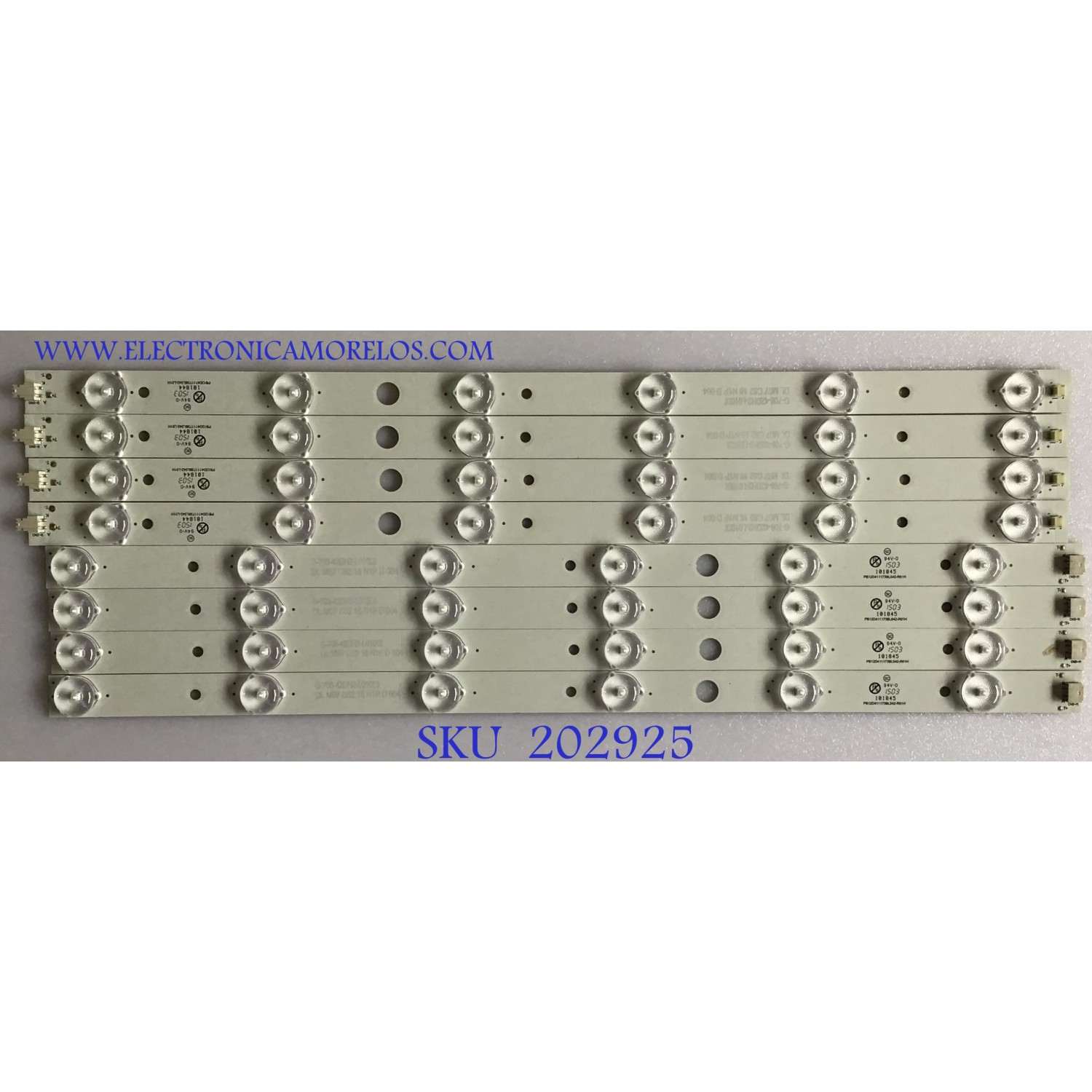 KIT DE LED'S PARA TV SIGCUS (8 PIEZAS) / PB12D411173BL042 / G-708-42DH2-L010DI / PANEL TLV4231-03 / MODELO 