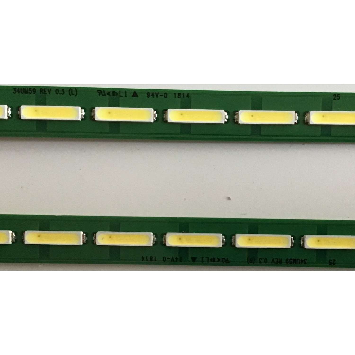 KIT DE LEDS PARA MINITOR SAMSUNG (2 PIEZAS) / 34UM59 REV 0.3 / PANEL LGM340FS41 / MODELO 34WK500-P.AUSLESN - Imagen 2