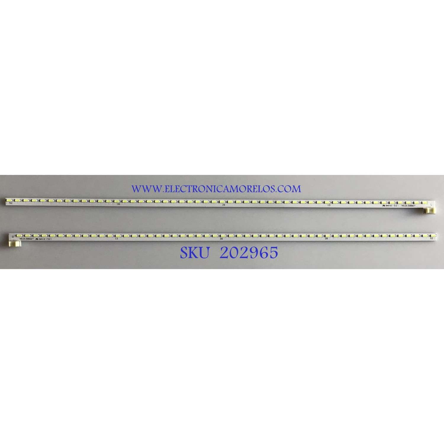 KIT DE LEDS PARA MONITOR ACER (2 PIEZAS) / NS31-5886Y / F90617 / 1M0C162DW / PANEL TPT315B5-QHBN0.K REV:A9P3G A / MODELO ET322QU