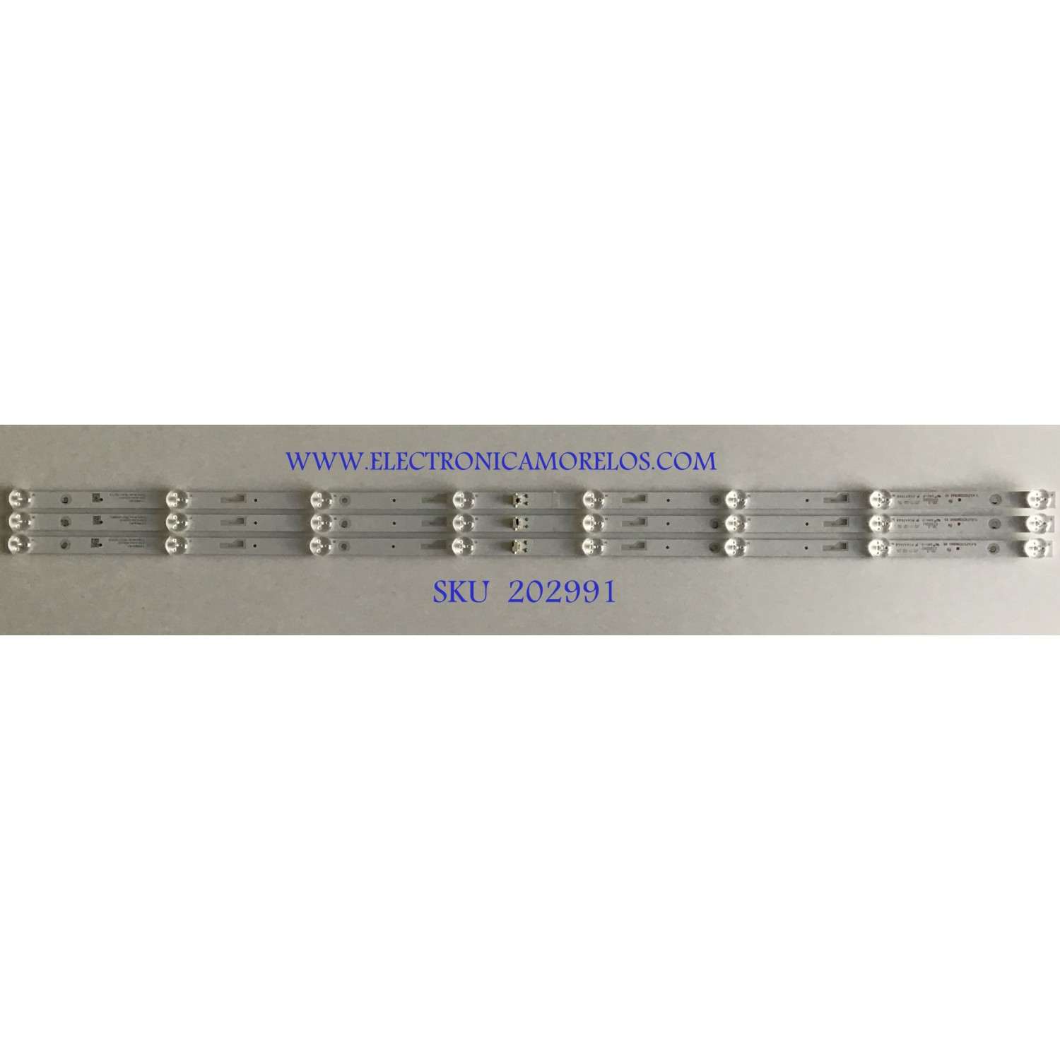 KIT DE LED'S PARA TV HKPRO ((3 PIEZAS)) / NUMERO DE PARTE TL43JTX332M08A0 V0 / PC64366B / 035-430-3030-A / E320262 / PANEL LVF430CSD0 E1 V54 / MODELO HKP43F16