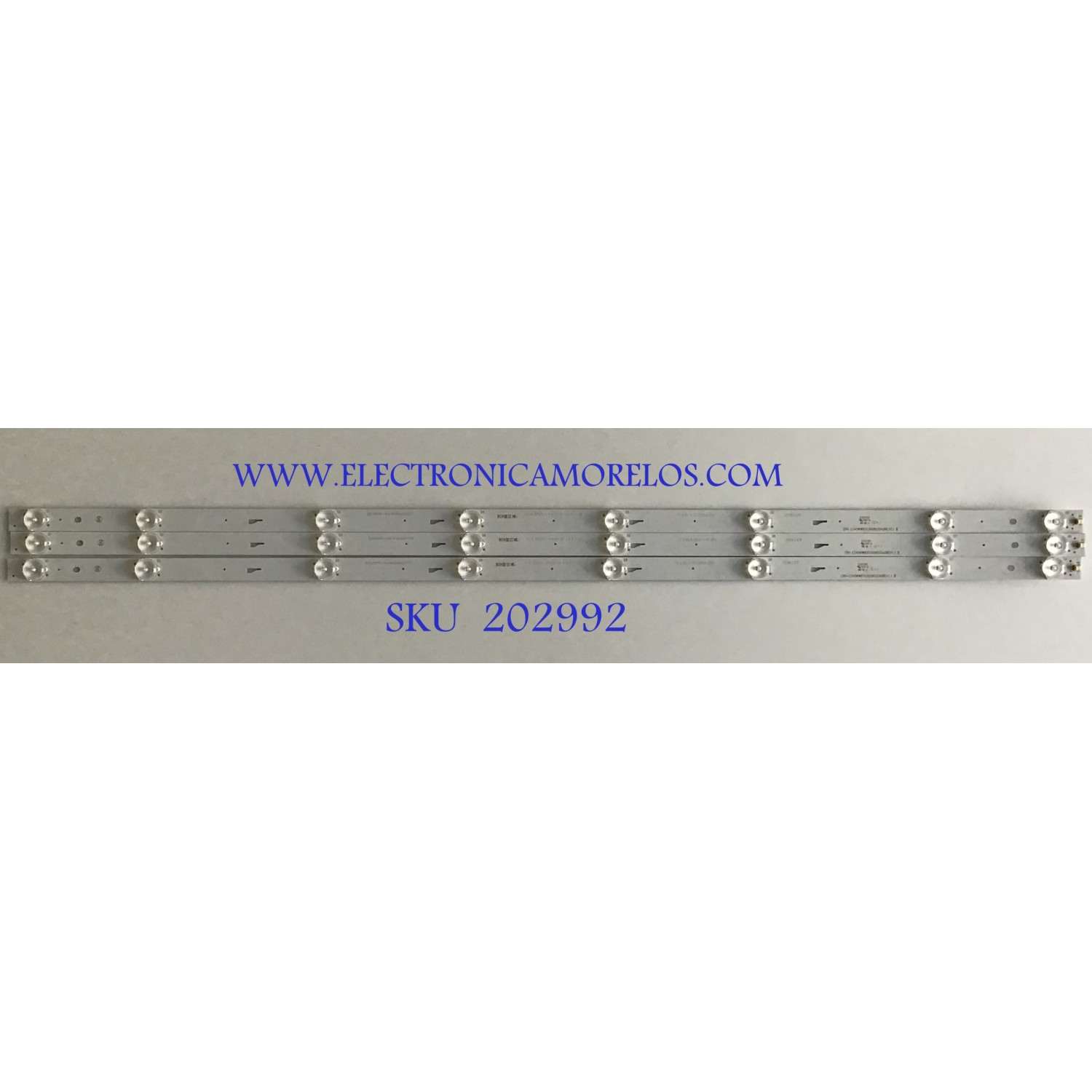 KIT DE LED'S PARA TV KALLEY ((3 PIEZAS)) / NUMERO DE PARTE CRH-ES40WWB303008035ADREV1.1 B / ECHOM-4640WW007 / CRH-ES40WWB303008035ADREV1.1 / 204367 / PANEL LVF400SSDE E4 V58 / MODELO KLED40FHD