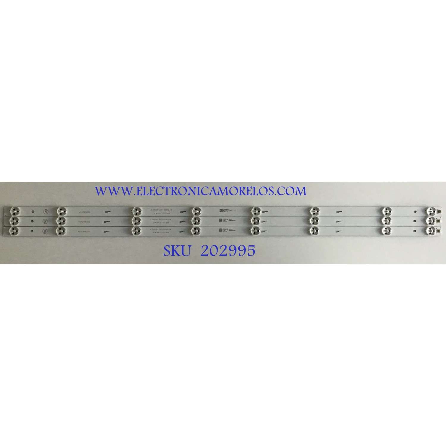 KIT DE LED'S PARA TV KELLEY (3 PIEZAS) / JL.D40081330-020AS-M / 4640WW009 / 17AD630 / PANEL LVF400PDE E1 V12