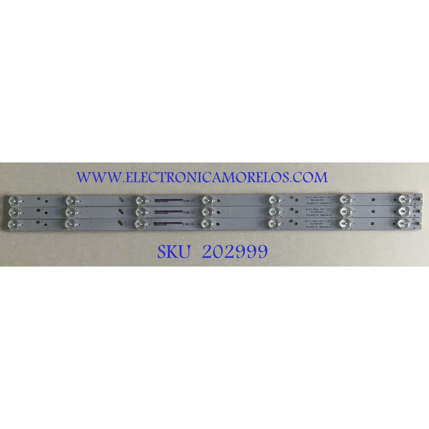 KIT DE LEDS PARA TV SEIKI (3 PIEZAS) / 910-320-1024 / MS-L0470 V4 / PANEL LC320TU2A 11 / MODELO SE32HY