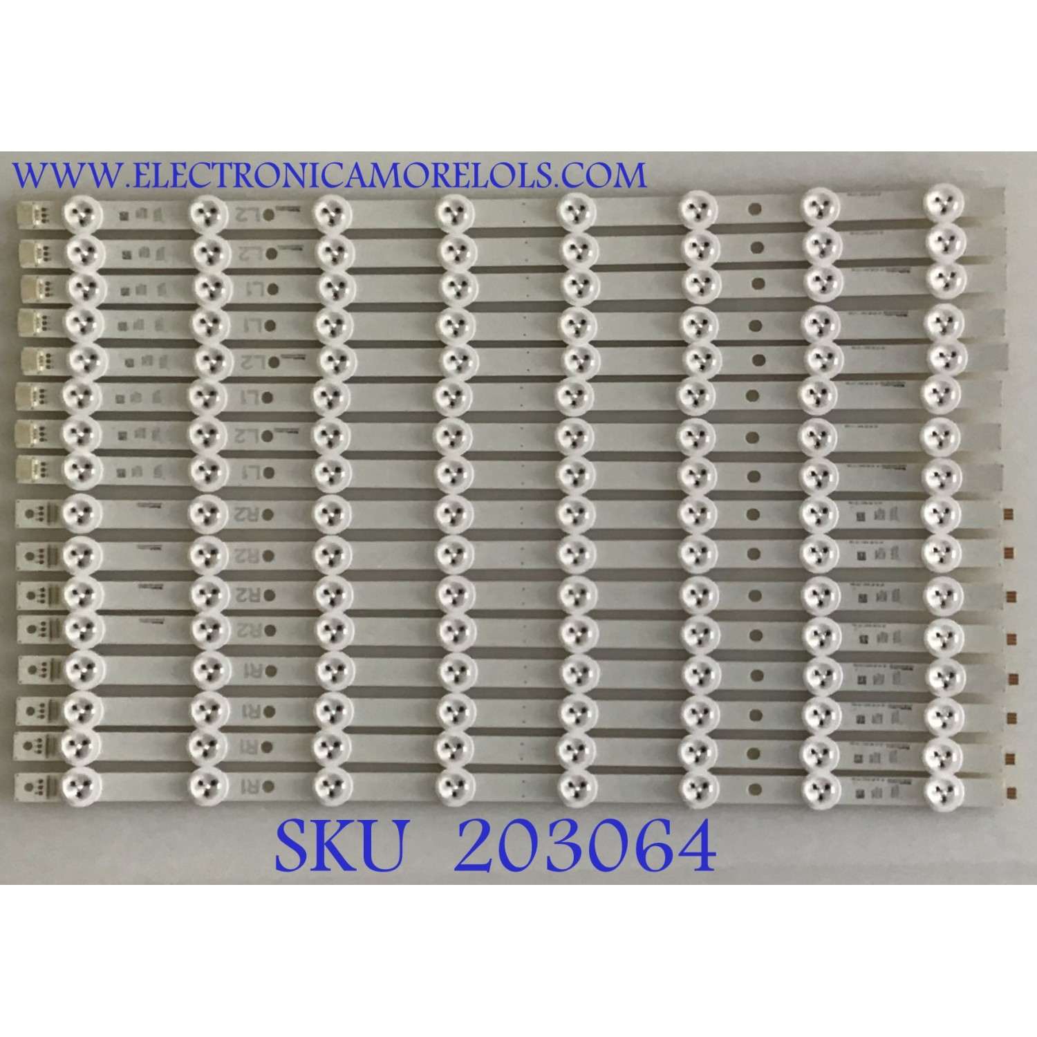KIT DE LEDS PARA TV LG (16 PIEZAS) / NA1417XCA / 6916L-2239A / 6916L-2240A / 6916L-2238A / 6916L-2237A /  PANEL LD490DNUN (TH)(C2) / MODELO 49VL5B-B.AUSDLJM