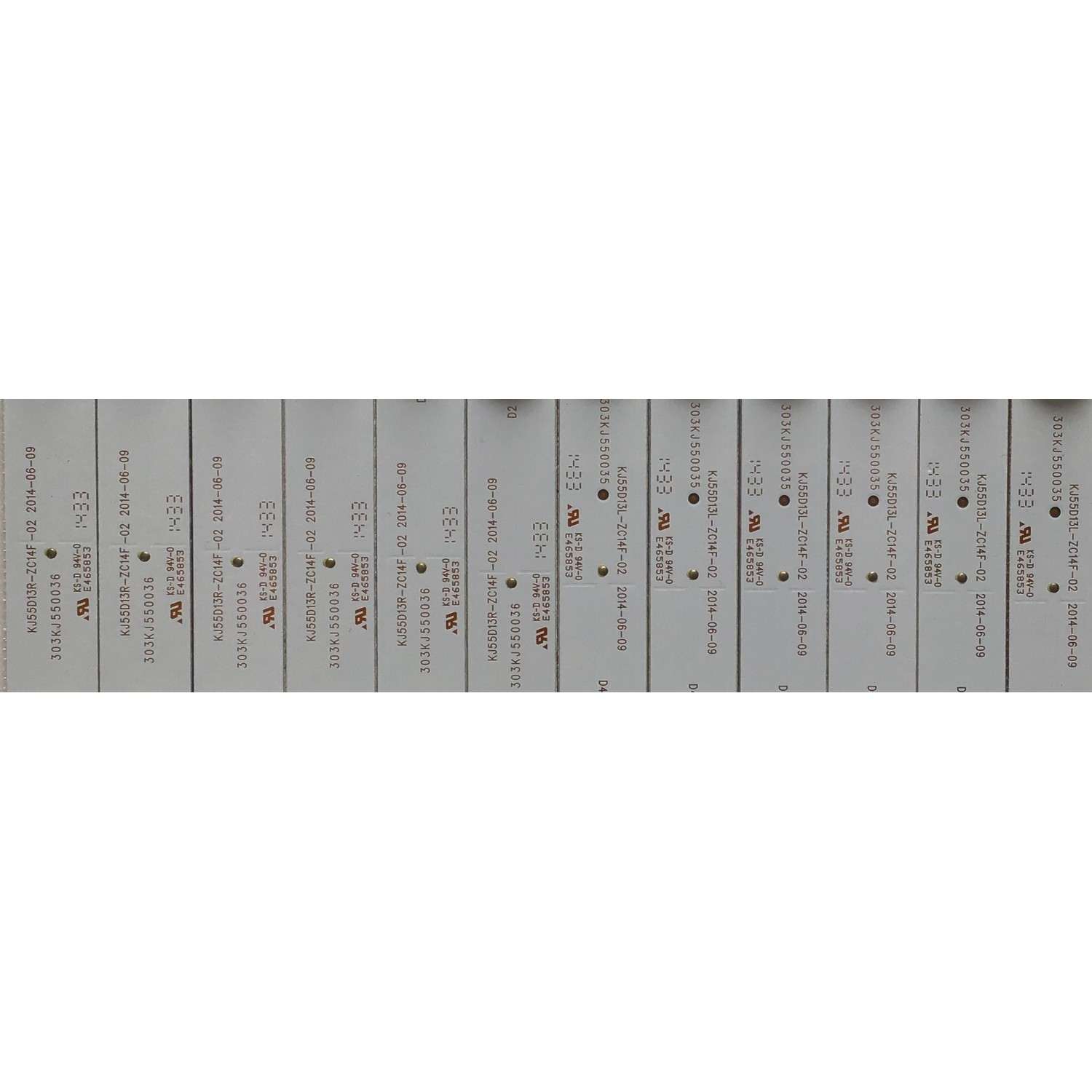 KIT DE LEDS PARA TV LTX (12 PIEZAS) / 303KJ550035 / KJ55D13L-ZC14F-02 / 2010001312/B2 / 140809B2 /MODELO CND-554KA - Imagen 3