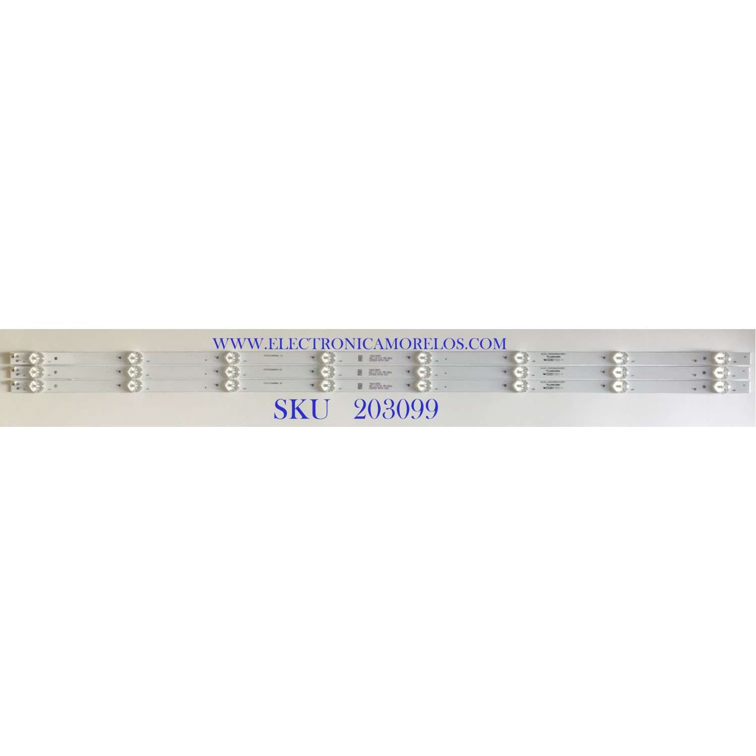 KIT DE LEDS PARA TV VIZIO ORIGINAL 3 PIEZAS / NUMERO DE PARTE 43R332M08A6 / 43R332M08A6 V0 / 43R332M08A6 V1 / 70401-00815 / 2970530 / D230-0000XB3043801 / D230-002PXB3043802 / PANEL BOEI430WU1-H / MODELOS D43FX-F4 / D43FX-F4 LHBFVNMV