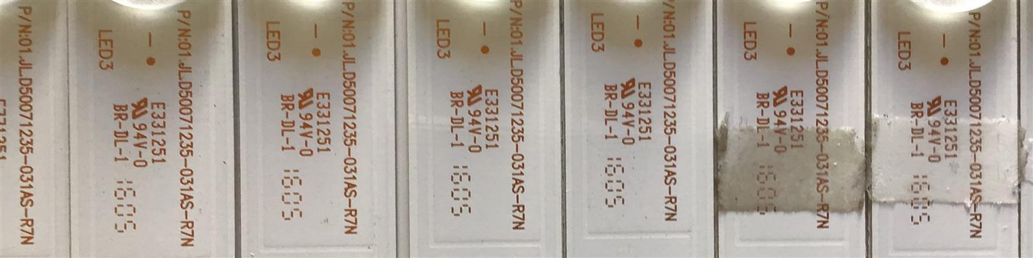 KIT DE LEDS PARA TV RCA / 01.JL.D50071235-031AS-R7N / D160306 / 26AL A4M30 / PANEL T500HVN07.4-12V / MODELO LED50B45RQ 5407 - Imagen 3