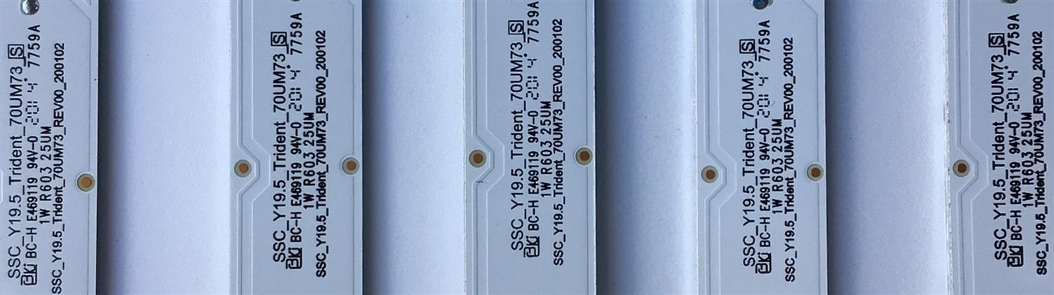KIT DE LEDS PARA TV LG (5 PIEZAS) / EAV64756301 / SSC_Y19.5_Trident_70UM73_S / SSC_Y19.5_Trident_70UM73_REV00_200102 / PANEL NC700DQE-VSHX1 / MODELO 70UN7070PUA - Imagen 4