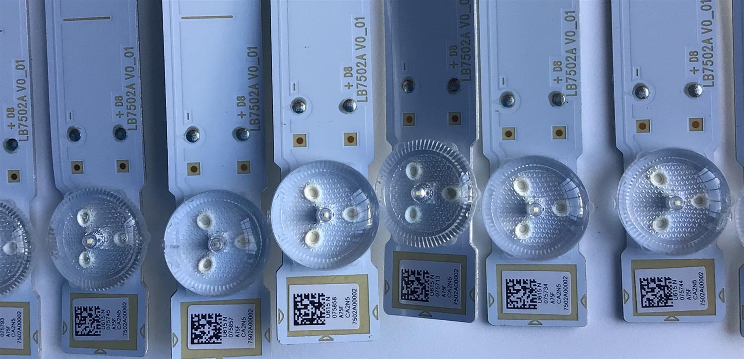 KIT DE LEDS PARA TV SONY (16 PIEZAS) / LB7502A / LB7502A V0_01 / E469119 / PANEL YDAF075DND01 / MODELO XBR-75X900H - Imagen 2