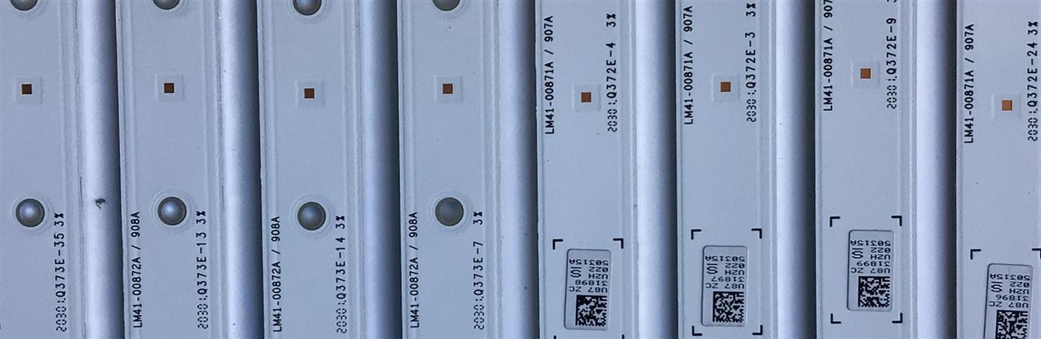 KIT DE LED'S PARA TV SAMSUNG (8 PIEZAS) / BN96-50316A / BN96-50315A / LM41-00871A / LM41-00872A / R1.0_TBJ_100_6_5PI / E5_CFM_L5(1) / E5_CFM_R5(1) / L1_TU7K / SVC550F53 / PANEL CY-BT055HGXV1H / MODELOS UN55TU8000 / UN55TU700DFXZA /  UN55TU8000FXZA WA03 - Imagen 4