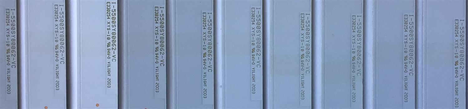 KIT DE LED'S PARA TV SONY (10 PIEZAS) / NUMERO DE PARTE  I-5500SY80062-VC / E330254   XYS-10 / FW2CN / PANEL HV550QUB-N5M / YSAF055CNO01 / MODELO XBR-55X800H  - Imagen 3